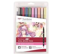 Tombow AB-10C-MANGA 2 Kit de 10 feutres pinceau à double pointes Shojo
