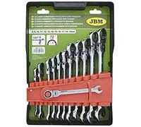 SET DE 12 LLAVES COMBINADAS ARTICULADAS CON TRINQUETE