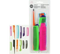 set de 12 peignes Assortiment de peignes Pack familial 12-20 cm, peigne de poche, peigne à queue, peigne à friser, peigne à crêper