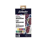 Set de 12 peintures pour tissus clairs et foncés Setacolor - 12 x 20 ml