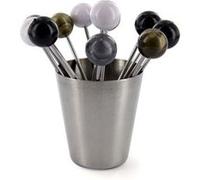 Set de 12 piques à bigorneaux inox avec support circulaire - - ALTOBUY Multicolore