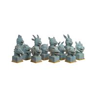 Set de 12 Symbolic Blue Head LxWxH 22x18x29cm per piece