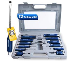 Set de 12 tournevis en acier chrome vanadium coffret inclus embouts magnétique hexagonaux tournevis cruciforme plats