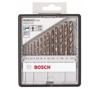 Set de 13 forets à métaux rectifiés HSS-co Robust Line, pointe de perçage 135° BOSCH 2607019926