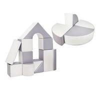 Set de 15 blocs en mousse le jeu blanc gris Gris G