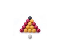 Set de 16 billes de billard en résine 50.8 mm pour jeu de 8 Pool anglais