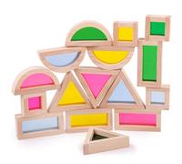 Bigjigs Toys Colorful Shapes Sensory Natural (en anglais)