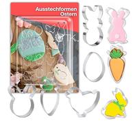 Set de 16 Cookie Cutter Pâques - Cuisson Easter Bunny Biscuit Cutter & Cookie Cutter & Cookie Cutter & Moule de cuisson pour Cookies (Lot de 16)
