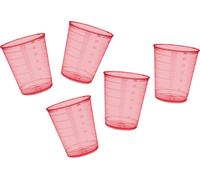 Set de 160 verres doseurs (30 ml, rouge, PP, pour usage fréquent)