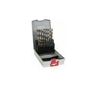 Set de 19 forets à métaux rectifiés HSS-G Robust Line, pointe de perçage 135° Bosch 2608587013