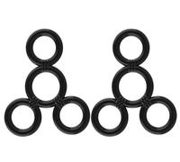 Set de 2 anneaux péniens avec séparateur de testicules - Cockring en silicone ajustable à 4 anneaux pour stimulation intense - Jouet érotique masculin pour érection prolongée en couple