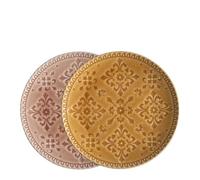Set de 2 assiettes à dessert en porcelaine Bella Terra
