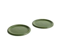 HAY Set de 2 assiettes Barro Ø 24cm vert HxØ 2,4x24cm