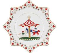 Set de 2 assiettes étoile 20 cm porcelaine Xmas Carousel Noël