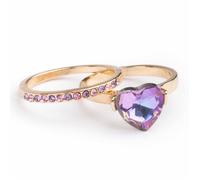 Set de 2 bagues ajustables precious purple violet TU