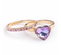 Set De 2 Bagues Precious Purple Violet TU