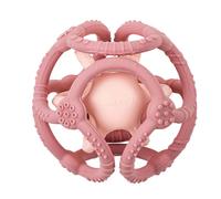 Nattou Balles en silicone Lot 2 – à saisir/mâchouiller – Sans BPA – Ø10/7 cm – Vieux rose/rose clair