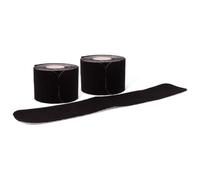 Set de 2 bandes kinésiologie axion couleur noir | 40 pansements imperméables prédécoupés de 25x5 cm - 20 par rôle | Elastique et respirant | Ruban optimal pour le sport