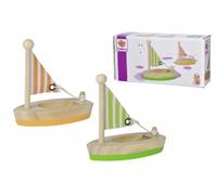 Set de 2 bateaux à voile en bois - 11 cm