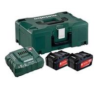 Set de 2 batteries 18 V Li-Power 4 Ah + chargeur ASC 55 + coffret METABOX 145 METABO 685064000 Noir G