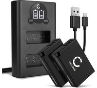 Set de 2 Batteries 950mAh et Double Chargeur Compatible avec Canon EOS 750D EOS 760D EOS 770D EOS 800D - Accu de Remplacement Appareil Photo avec câble de Chargement