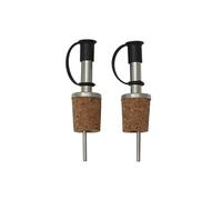 Set de 2 becs verseurs en inox avec bouchon en liège intégré - -