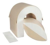 Set De 2 Blocks En Mousse Blanc, Cappuccino