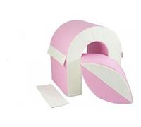 Set De 2 Blocks En Mousse Blanc, Rose (Pastel)
