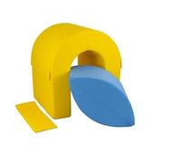 Set De 2 Blocks En Mousse Jaune, Vert, Orange, Bleu Clair