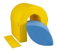 Set De 2 Blocks En Mousse Jaune, Vert, Orange, Bleu Clair