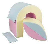 Set De 2 Blocks En Mousse Rose, Bleu, Jaune (Pastel)