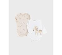 Set de 2 bodys coton beige 18M(81CM)