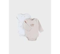 Set de 2 bodys coton beige 3M(60CM)