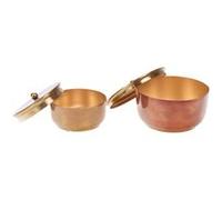 Set de 2 Boîtes Bouton Ronde en Métal - Amadeus - Multicolore - Métal Multicolore G