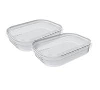 Set de 2 Boîtes Rectangulaires Pour Frigo Et Congélateur 700 Ml