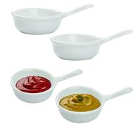 Set de 2 bols de fête en porcelaine 2 x 12cm Bols de sauce blanc