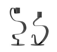 Set de 2 bougeoirs Do LxWxH 10x7.5x17.5cm/ LxWxH 10x7.5x20cm