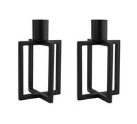 Set de 2 bougeoirs OneFlame h 11,3cm HxØ 11,3x7cm