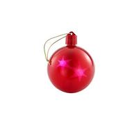 Set de 2 boules de Noël avec LED effet 3D - Rouge