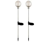 Set de 2 boules solaires à LED pour lampes d'extérieur Chaîne lumineuse pour jardin Décoration de terrasse Lampes à piquet