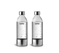Aarke Pack de 2 Bouteilles pour Machine à Soda Carbonator 3, sans BPA, détails en Acier (800ml), AASPB1-STEEL