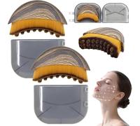 Set de 2 Brosses de Drainage Lymphatique, Brosse à Visage à Contour Douce pour Usage Quotidien, Sculptage du Menton et de la Ligne de la mâchoire, Outil de Brossage Sec à Visage avec Design Ergonomiqu