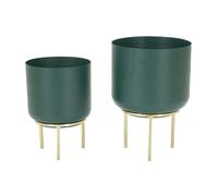 Mauro Ferretti - Set de 2 cache-pots en métal coloré Grent sour