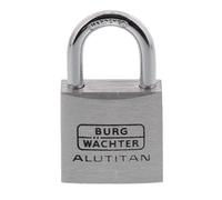 BURG-WÄCHTER Cadenas cylindre à clé, Lot de 2, Épaisseur de l’anse 5,0 mm, Cadenas en aluminium massif, Mécanisme intérieur inoxydable, Cémenté, Alutitan Duo 770 30 SB
