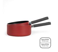 LIVOO Set de 2 casseroles aluminium MEP154R - 18/20 cm tous feux sans PFOA ni PFOS Noir