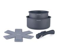 Set De 2 Casseroles - Tous Feux Dont Induction - - Am2984 - Anti-adhésif - ø 16-20 Cm + Poignée Amovible - Gris Arthur Martin