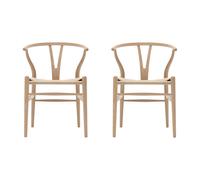 Set de 2 chaise CH24 Wishbone structure chêne WxDxH 55x51x76cm