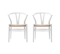 Set de 2 chaises CH24 Soft Wishbone structure hêtre WxHxD 55x76x51cm