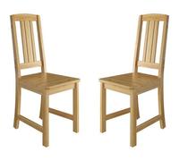 set de 2 chaises de cuisine chaise de salle à manger chaise en pin massif naturel 90.71-22-D