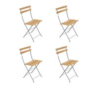 Set de 2 chaises pliante Bistro Naturel seating beech wood/WxHxD 42x82x50cm